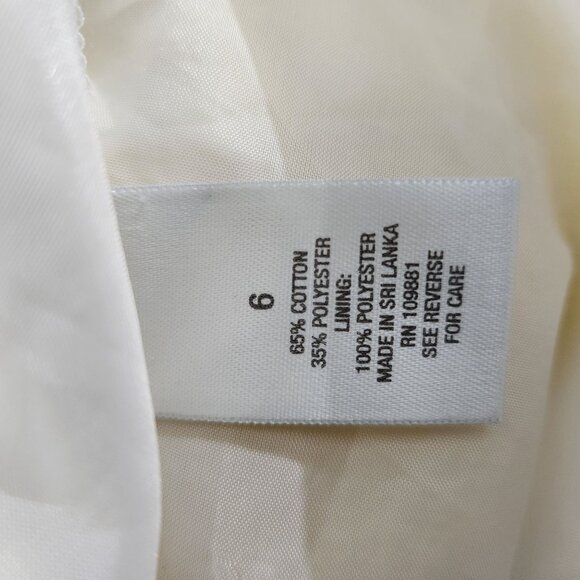 Dressbarn Dress Womens Size 6 Sleeveless Floral Lace Fit Flare Yellow White - Picture 3 of 12